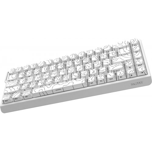 Клавіатура Ajazz x NacodeX NK68 V2 Red Switch LED (NK68-V2-R-S-W) White купити в Україні | Telemart фото