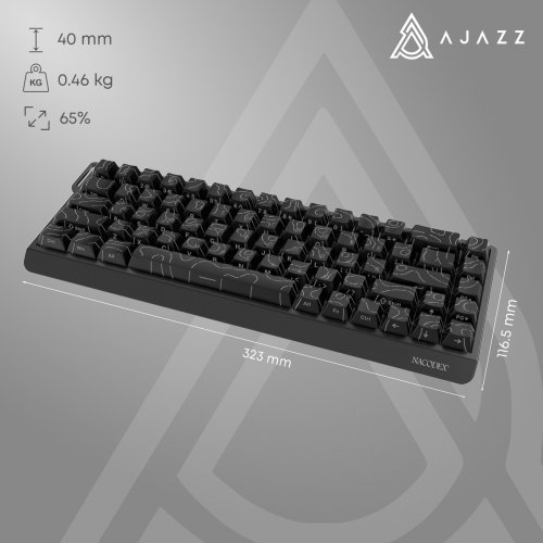 Клавіатура Ajazz x NacodeX NK68 V2 Red Switch LED (NK68-V2-R-S-W) White купити в Україні | Telemart фото