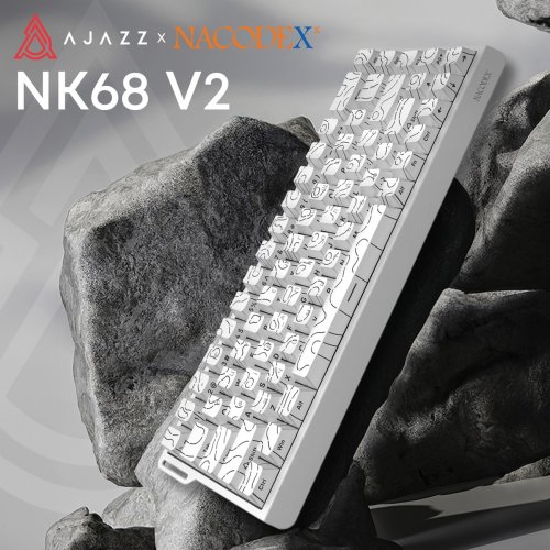 Клавіатура Ajazz x NacodeX NK68 V2 Red Switch LED (NK68-V2-R-S-W) White купити в Україні | Telemart фото