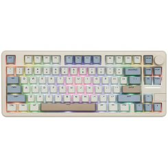 Уцінка клавіатура EPOMAKER GALAXY70 RGB Mechanical HUANO Blossom Odyssey Switch Wireless (GALAXY70-G-BO-UA) Grey (Розкрита упаковка, 907523)