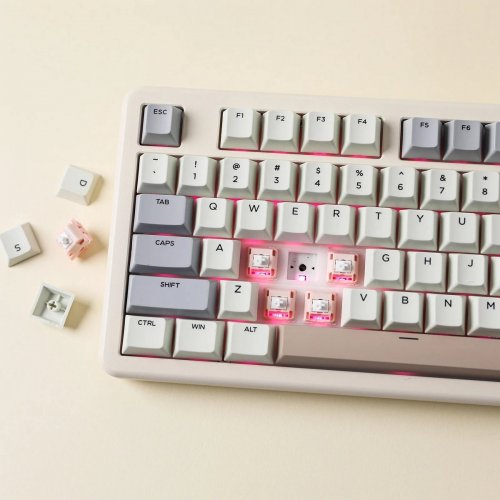 Уценка клавиатура EPOMAKER GALAXY70 RGB Mechanical HUANO Blossom Odyssey Switch Wireless (GALAXY70-G-BO-UA) Grey (Вскрытая упаковка, 907523) купить в Украине | Telemart фото
