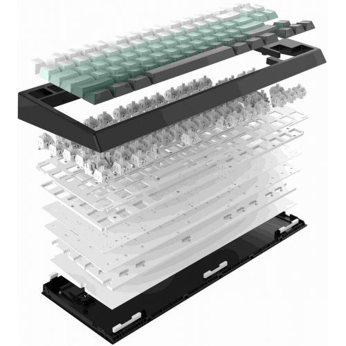 Уценка клавиатура EPOMAKER G84 HE RGB Magnetic Duskrise Switch Wireless (G84HE-BW-D-UA) Blue/White (Вскрытая упаковка, 907527) купить в Украине | Telemart фото