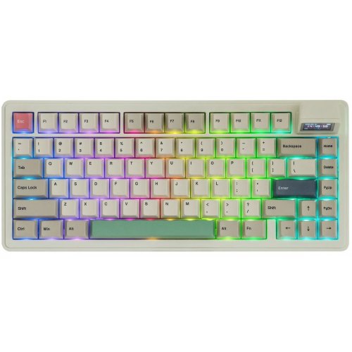 Уценка клавиатура EPOMAKER RT82 RGB Mechanical Sea Salt Silent V2 Switch Wireless (RT82-RW-S-UA) Retro White (Вскрытая упаковка, 907529) купить в Украине | Telemart фото