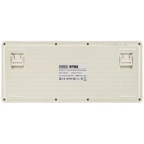 Уценка клавиатура EPOMAKER RT82 RGB Mechanical Sea Salt Silent V2 Switch Wireless (RT82-RW-S-UA) Retro White (Вскрытая упаковка, 907529) купить в Украине | Telemart фото