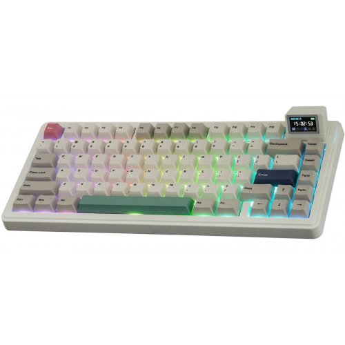 Уценка клавиатура EPOMAKER RT82 RGB Mechanical Sea Salt Silent V2 Switch Wireless (RT82-RW-S-UA) Retro White (Вскрытая упаковка, 907529) купить в Украине | Telemart фото