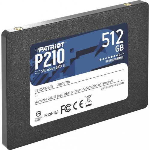 Уцінка ssd-диск Patriot P210 512GB 2.5" (P210S512G25) (Розкрита упаковка, 907531) купити в Україні | Telemart фото