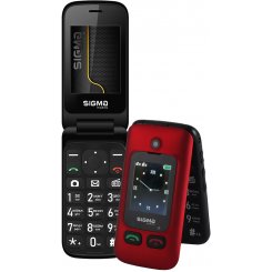 Кнопочный телефон Sigma mobile Comfort 50 Shell Duo Type-C (4827798212516) Red/Black