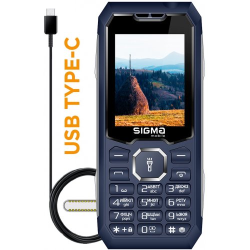 Кнопочный телефон Sigma mobile X-style 341 Bro Type-C (4827798368428) Blue купить в Украине | Telemart фото