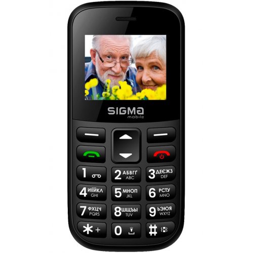 Кнопковий телефон Sigma mobile Comfort 50 Easy Type-C (4827798585214) Black купити в Україні | Telemart фото