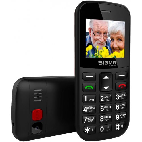 Кнопковий телефон Sigma mobile Comfort 50 Easy Type-C (4827798585214) Black купити в Україні | Telemart фото
