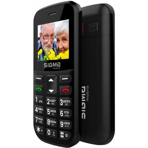 Кнопковий телефон Sigma mobile Comfort 50 Easy Type-C (4827798585214) Black купити в Україні | Telemart фото