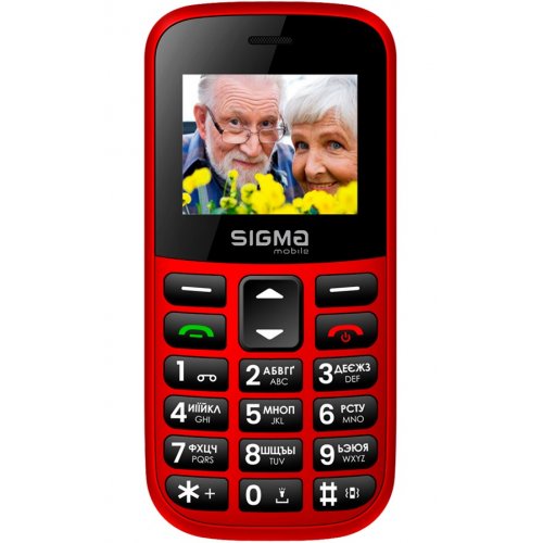 Кнопочный телефон Sigma mobile Comfort 50 Easy Type-C (4827798585221) Red купить в Украине | Telemart фото