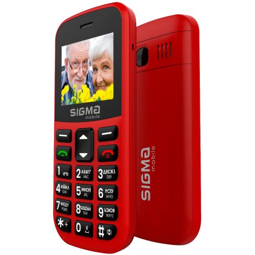 Кнопочный телефон Sigma mobile Comfort 50 Easy Type-C (4827798585221) Red купить в Украине | Telemart фото