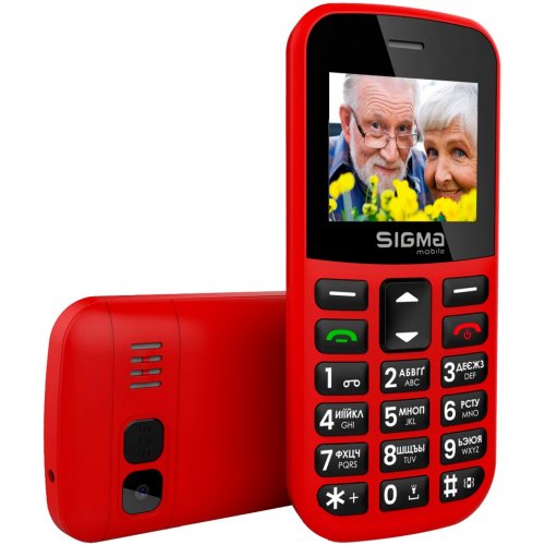 Кнопочный телефон Sigma mobile Comfort 50 Easy Type-C (4827798585221) Red купить в Украине | Telemart фото