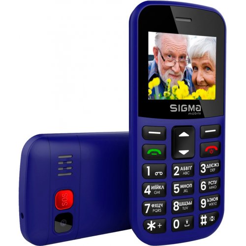 Кнопочный телефон Sigma mobile Comfort 50 Easy Type-C (4827798585238) Blue купить в Украине | Telemart фото