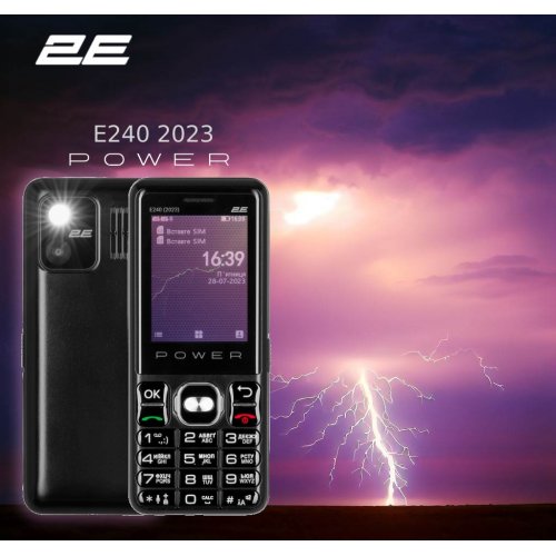 Кнопочный телефон 2E E240 2023 (688130251068) Black купить в Украине | Telemart фото