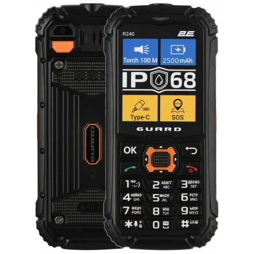 Кнопочный телефон 2E R240 2025 (694743657623) Black купить в Украине | Telemart фото