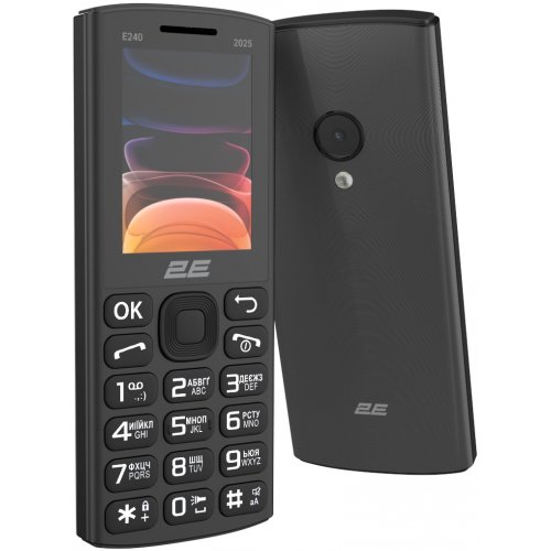 Кнопочный телефон 2E E240 2025 (794300867202) Black купить в Украине | Telemart фото