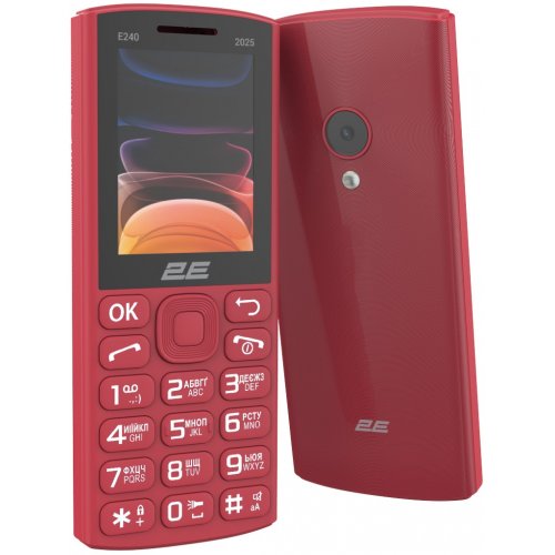 Кнопочный телефон 2E E240 2025 (794300867219) Red купить в Украине | Telemart фото