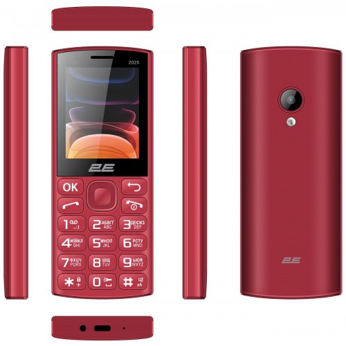 Кнопочный телефон 2E E240 2025 (794300867219) Red купить в Украине | Telemart фото