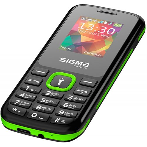 Кнопковий телефон Sigma mobile X-style 171 Mini (4827798813720) Black/Green купити в Україні | Telemart фото