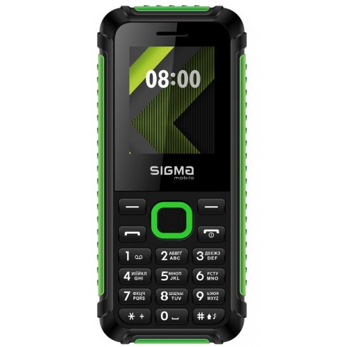 Кнопковий телефон Sigma mobile X-style 18 Track (4827798854433) Black/Green купити в Україні | Telemart фото