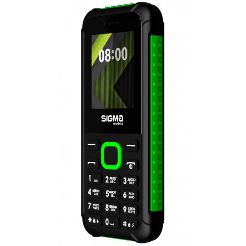 Кнопковий телефон Sigma mobile X-style 18 Track (4827798854433) Black/Green купити в Україні | Telemart фото