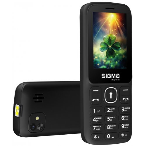 Кнопочный телефон Sigma mobile X-style 242 Lucky (4827798792919) Black купить в Украине | Telemart фото