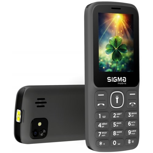 Кнопковий телефон Sigma mobile X-style 242 Lucky (4827798792926) Grey купити в Україні | Telemart фото