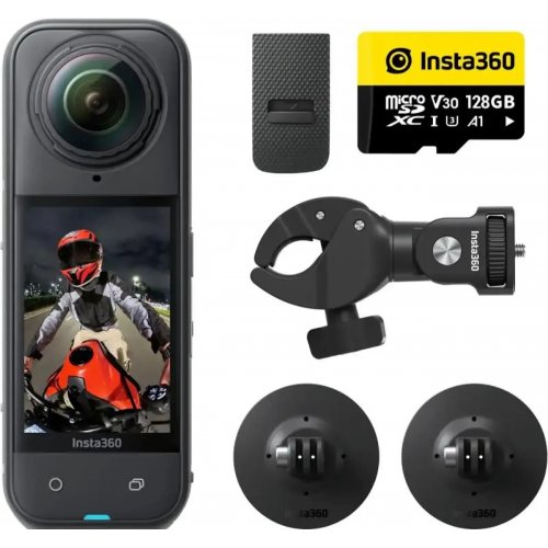 Экшн-камера Insta360 X5 Moto Bundle Black купить в Украине | Telemart фото