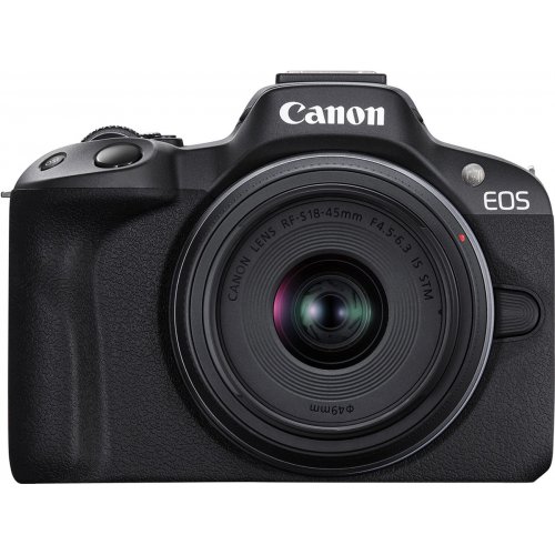 Бездзеркальний фотоапарат Canon EOS R50 Kit (RF-S 18-45mm) IS STM Travel Kit (5811C099) Black купити в Україні | Telemart фото