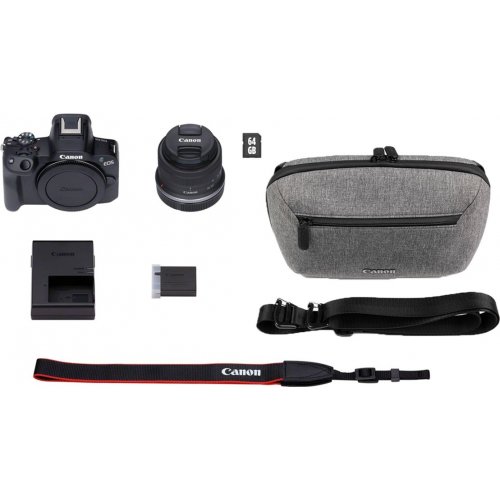 Бездзеркальний фотоапарат Canon EOS R50 Kit (RF-S 18-45mm) IS STM Travel Kit (5811C099) Black купити в Україні | Telemart фото