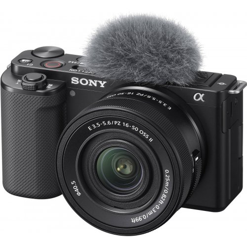 Бездзеркальний фотоапарат Sony ZV-E10 Kit (16-50mm) OSS II (ZVE10KB.CEC) Black купити в Україні | Telemart фото