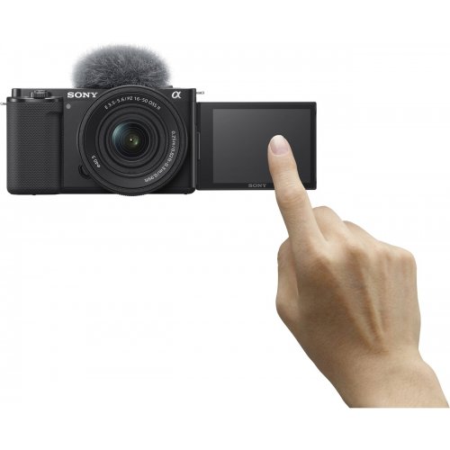 Бездзеркальний фотоапарат Sony ZV-E10 Kit (16-50mm) OSS II (ZVE10KB.CEC) Black купити в Україні | Telemart фото