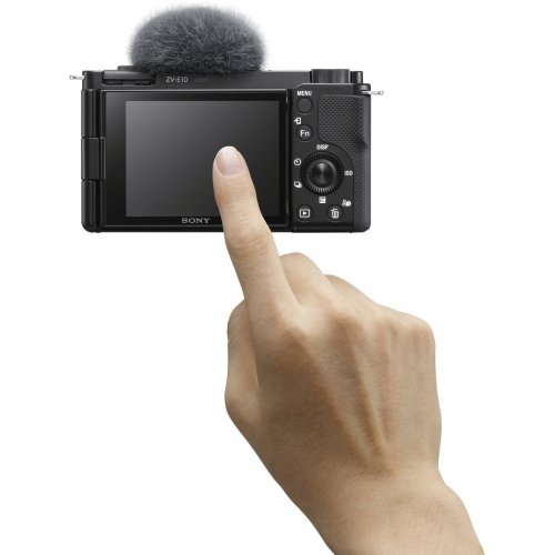 Бездзеркальний фотоапарат Sony ZV-E10 Kit (16-50mm) OSS II (ZVE10KB.CEC) Black купити в Україні | Telemart фото