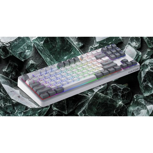 Уценка клавиатура HATOR Rockfall 3 TKL Aurum Orange Linear Rev.2.0 Wireless (HTK851UA) White (Вскрытая упаковка, 907830) купить в Украине | Telemart фото