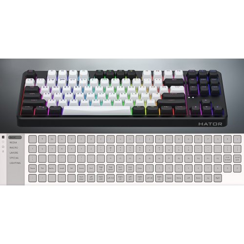Уценка клавиатура HATOR Rockfall 3 TKL Aurum Orange Linear Rev.2.0 Wireless (HTK851UA) White (Вскрытая упаковка, 907830) купить в Украине | Telemart фото