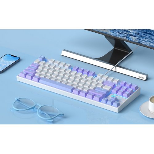 Уценка клавиатура MageGee MK-STAR Red Switch (6971969728752-UA) Lilac (Вскрытая упаковка, 907833) купить в Украине | Telemart фото