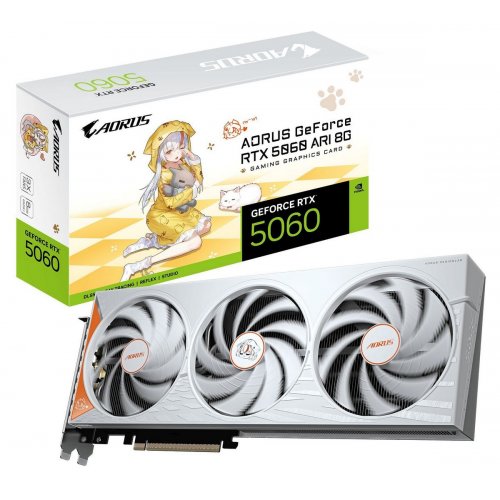 Видеокарта Gigabyte GeForce RTX 5060 AORUS ARI 8192MB (GV-N5060AORUS ARI-8GD) купить в Украине | Telemart фото
