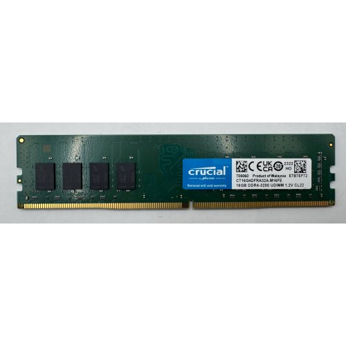 Озу Crucial DDR4 16GB 3200Mhz (CT16G4DFRA32A) (Восстановлено продавцом, 907894) купить в Украине | Telemart фото