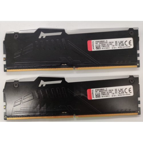 Озу Kingston DDR5 16GB (2x8GB) 6000MHz FURY Beast RGB Black (KF560C40BBAK2-16) (Восстановлено продавцом, 907922) купить в Украине | Telemart фото