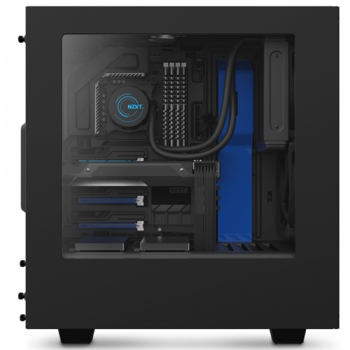 Продать Корпус NZXT S340 (CA-S340MB-GB) Black/Blue по Trade-In интернет-магазине Телемарт - Киев, Днепр, Украина фото