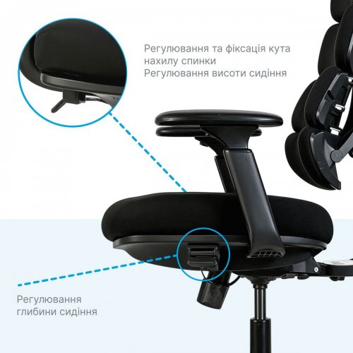 Офисное кресло OfficePro FlexCore OC120 Black купить в Украине | Telemart фото
