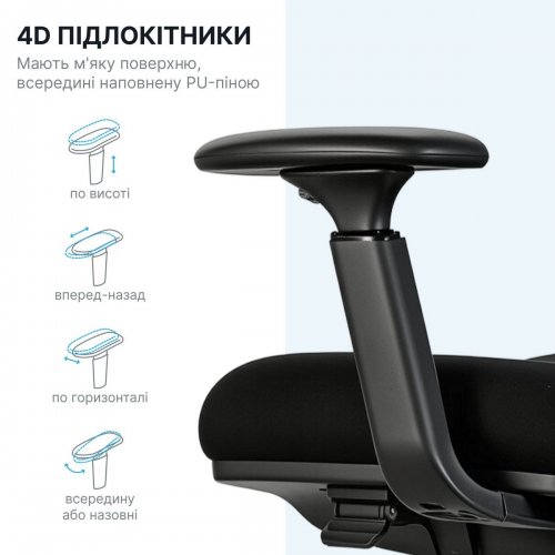 Офисное кресло OfficePro FlexCore OC120 Black купить в Украине | Telemart фото