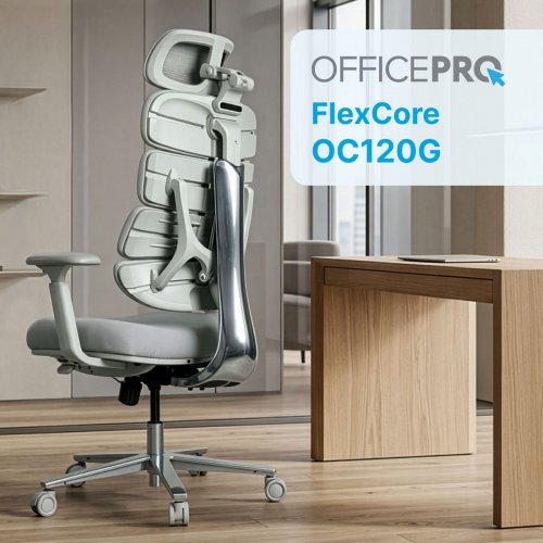 Офисное кресло OfficePro FlexCore OC120 Grey купить в Украине | Telemart фото