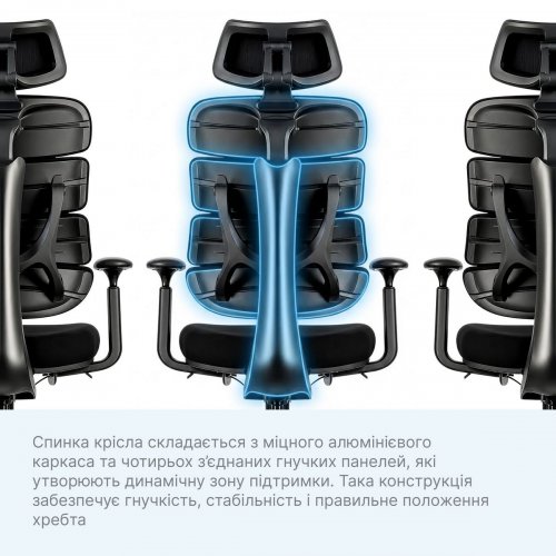 Офисное кресло OfficePro FlexCore OC120 Grey купить в Украине | Telemart фото