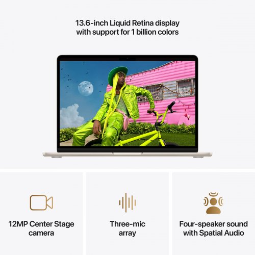 Ноутбук Apple MacBook Air 13.6" M5 24/2TB 2026 (Z1L3001SY) Starlight купить в Украине | Telemart фото