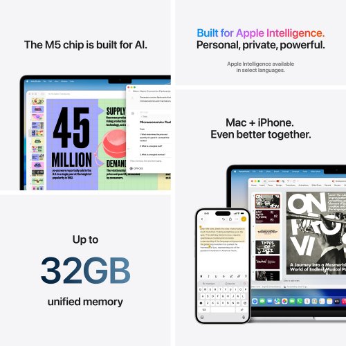 Ноутбук Apple MacBook Air 15.3" M5 32/2TB 2026 (Z1LW001VX) Midnight купити в Україні | Telemart фото