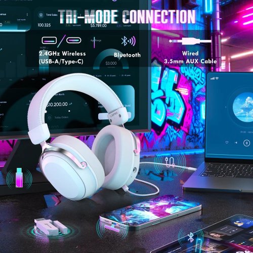 Уценка наушники Attack Shark L30 Pro Wireless (AS-6979033730144-W) White (Вскрытая упаковка, 908114) купить в Украине | Telemart фото