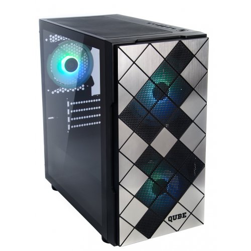 Корпус QUBE Impact ARGB Tempered Glass без БП (IMPACT_FMNU3) Black (Восстановлено продавцом, 908128) купить в Украине | Telemart фото